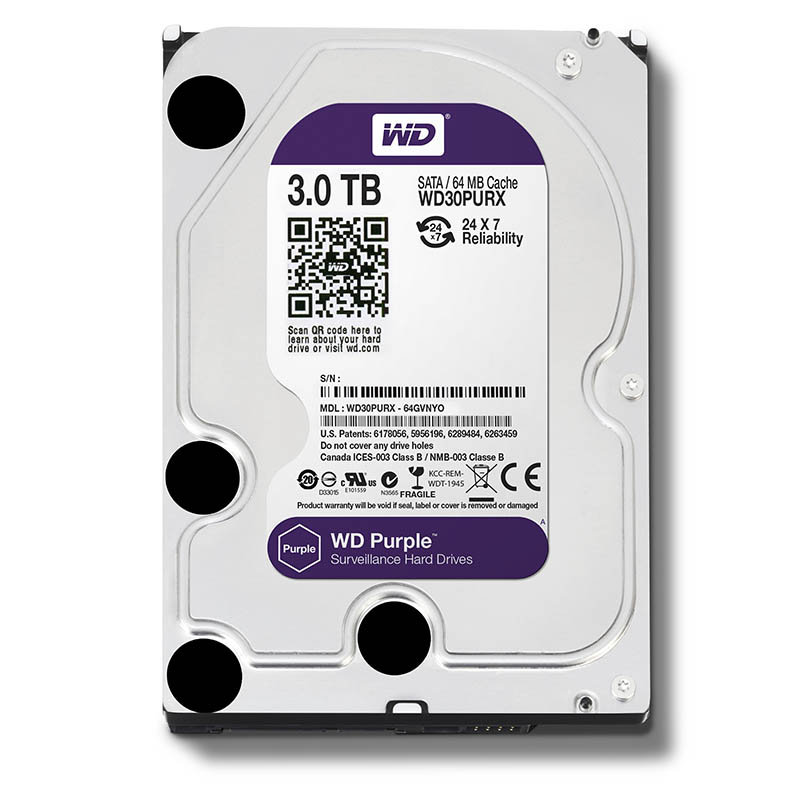 هارد دیسک اینترنال وسترن دیجیتال 3ترابایت Western Digital Purple Surveillance Edition 3TB